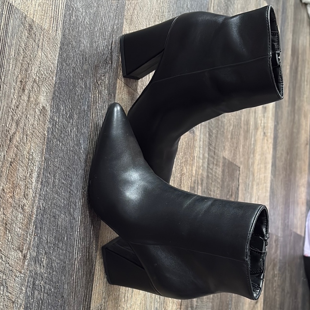 a new day Sleek Black Ankle Boots
